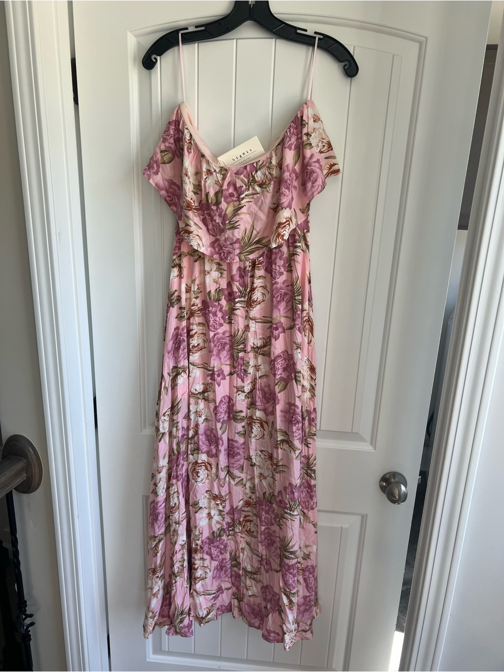 Floral Pink Maxi Slip Dress